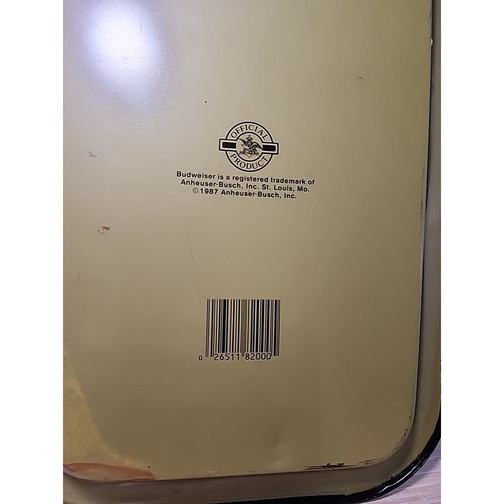 Vintage Budweiser Anheuser Busch Brewing Association Tray 1987 Reproduction - Picture 6 of 6